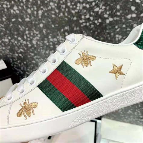 gucci white bee ace|Gucci ace bee men.